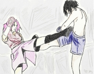 Sakura e Sasuke Kickboxers